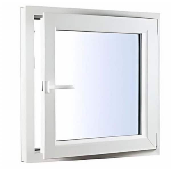 36 in. x 24 in. Elite Euro White Double-Pane Vinyl Tilt/Turn Window with Screen and Right Inward Swing