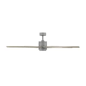 Renegade 52 in. LED Indoor/Outdoor Graphite Weathered Wood 8-Blade Smart Ceiling Fan with Light Kit and Remote Control