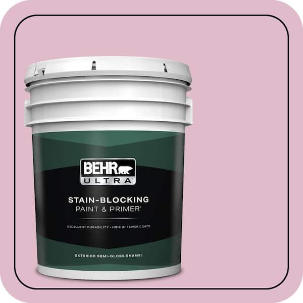BEHR ULTRA 5 gal. #M130-3 Wild Geranium Semi-Gloss Enamel Exterior Paint & Primer