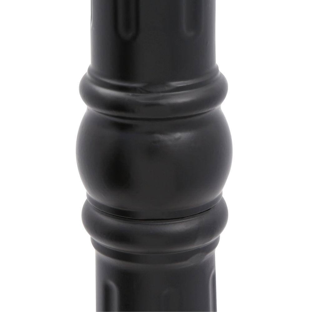 Havana Elegance 3-Light Matte Black Outdoor Post Lantern with Frosted Acrylic Globe
