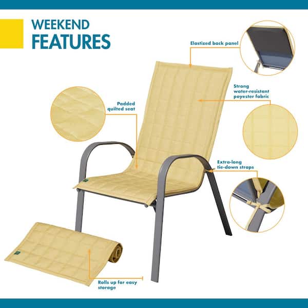 Classic Accessories Duck Covers Weekend 3.75 ft. Straw Patio Chair  Slipcover WSSWCH4520 - The Home Depot
