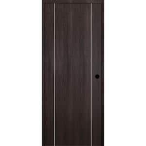 Optima 2U DIY-Friendly 36 in. x 84 in. Left-Hand Solid Core Veralinga Oak Composite Single Prehung Interior Door