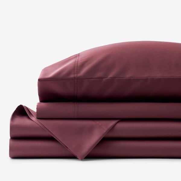 The Company Store Legends Hotel Supima Cotton Wrinkle-Free 4-Piece Redwood Sateen Full Sheet Set