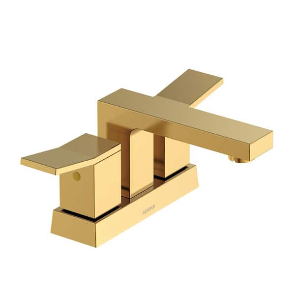 Avian 4 in. Centerset 2-Handle Bathroom Faucet with Metal Touch Down Drain in Brushed Bronze