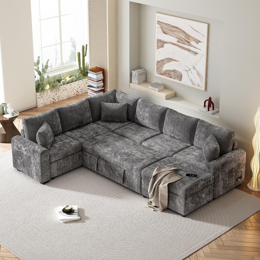 Amazon.com: Chilihom Grey Round Ottoman with Storage