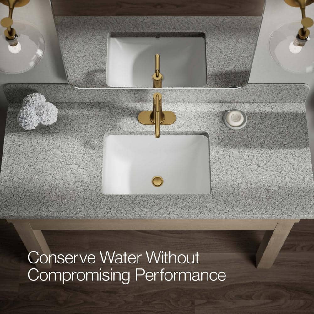 Gold Brass Single-Handle Bathroom Sink Faucet