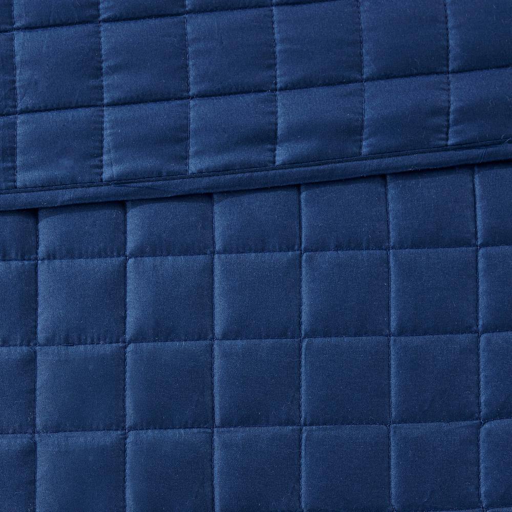 Navy and White King Microfiber Reversible 8-Piece Bedding Set