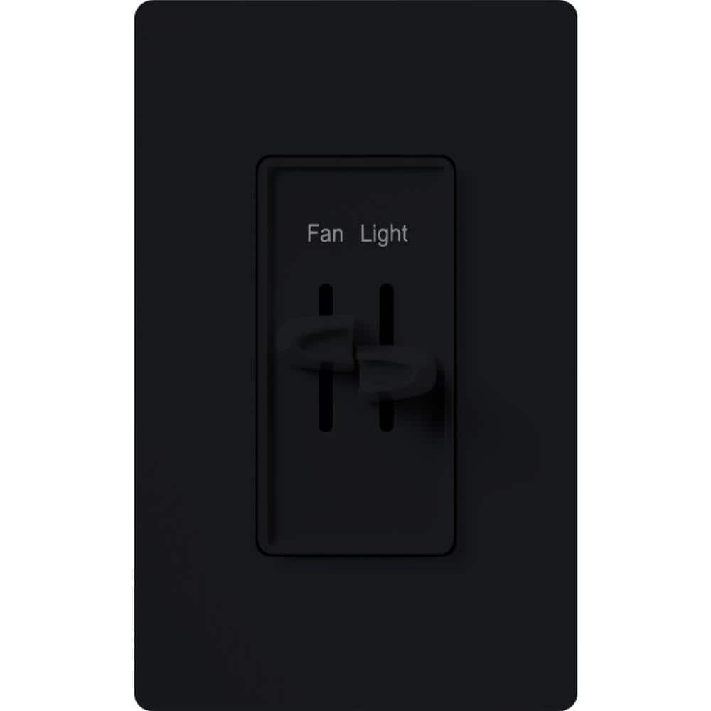 Skylark Combination Fan and Light Control, 3-Speed, 1.5 Amp Fan/300W Incandescent, Single-Pole, Black (S2-LFSQH-BL) price history on PriceWatchPro