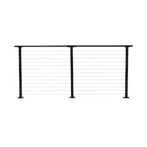 10 ft. Deck Cable Railing, 42 in. Base Mount, Black