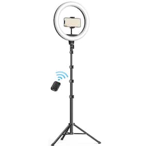 10" Selfie Ring Light with Tripod Stand, 72" Tall & Phone Holder, 38 Color Modes, Stepless Dimmable/Speed LED Ring Light
