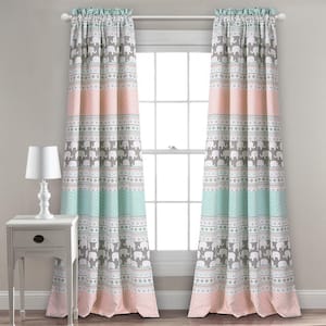 Turquoise Solid Rod Pocket Room Darkening Curtain - 52 in. W x 84 in. L (Set of 2)