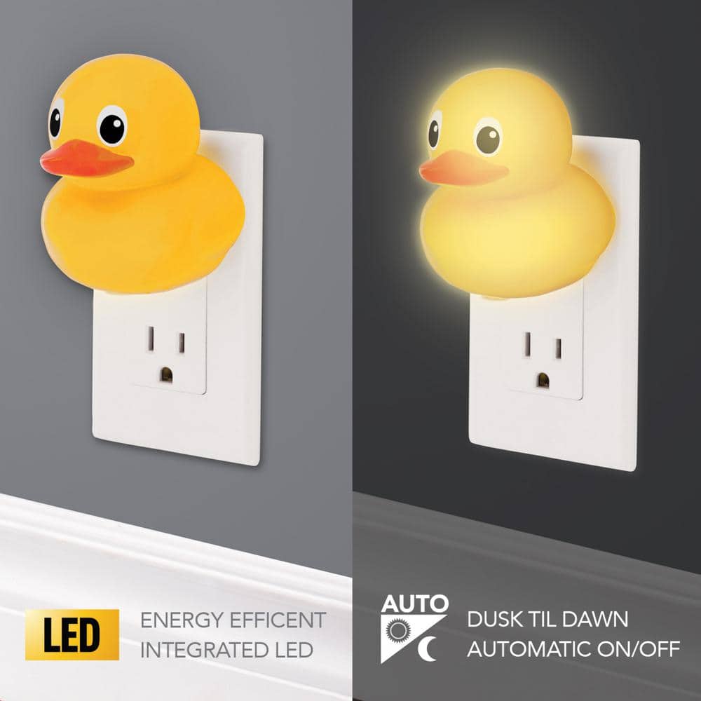 Globe Electric Yellow Duck LED Night Light for Kids