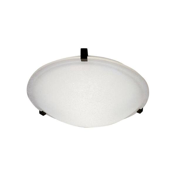 PLC Lighting 1-Light Ceiling Light Polished Brass Frost Glass Flush Mount