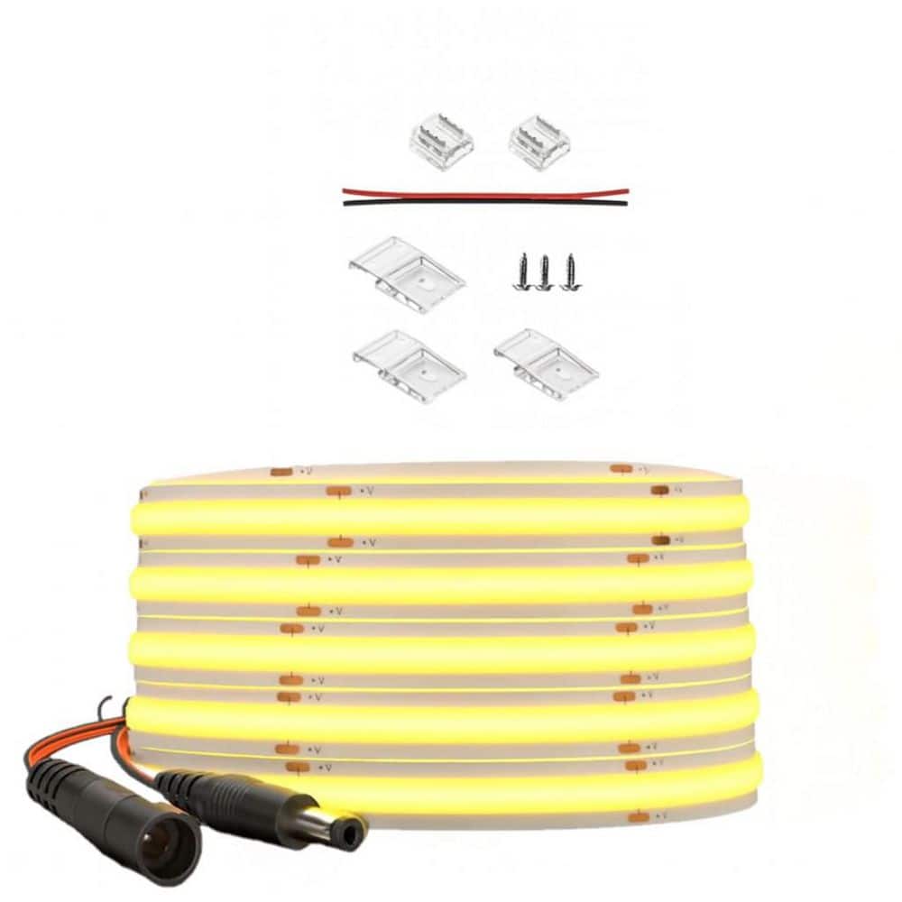 16.4 ft. Dimmable Integrated LED Strip Light Fixture, Natural White 4000K, High Density 9W/m, Flexible Ribbon price history on PriceWatchPro