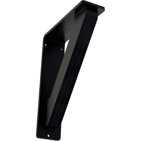 Ekena Millwork 2 in. x 8 in. x 5-1/2 in. Wrought Iron Triple Center Brace Traditional Bracket