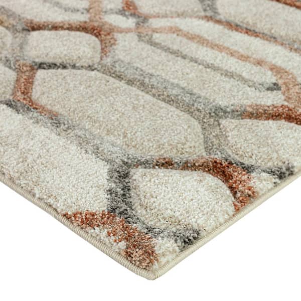Carmona 3 ft. 1 in. x 5 ft. Beige Abstract Rug