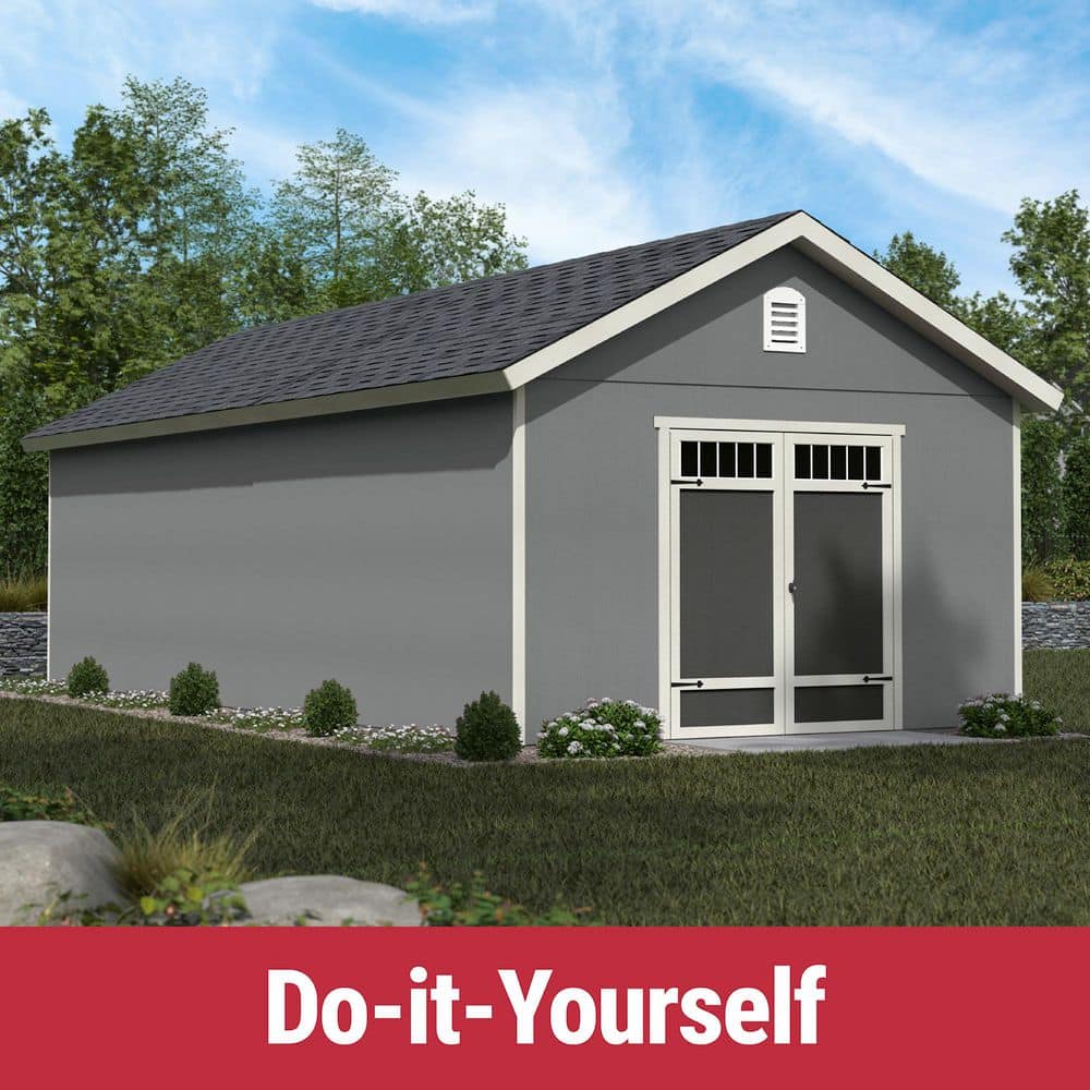 Handy Home Products DIY Porter 12 ft. x 28 ft. Pre-Cut Wood Shed