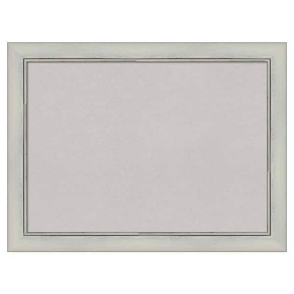 Amanti Art Rustic Plank Framed Cork Bulletin Memo Board 23-Inch x 17-Inch, Gray