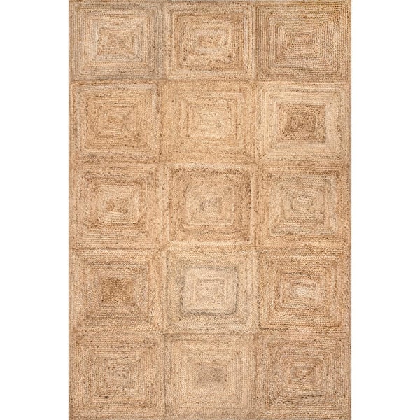 RUGS USA Christie Hand Braided Flatweave Jute Natural 10 ft. x 14 ft. Area Rug