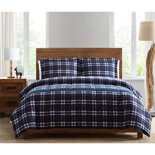 Morgan Home Lakewood 3-Piece Twin Plaid Comforter Set