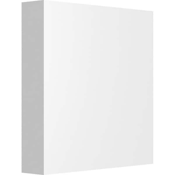 Ekena Millwork 4 in. W x 4 in. H x 3/4 in. P Standard Sedgwick Rosette with Square Edge (2-Pack)