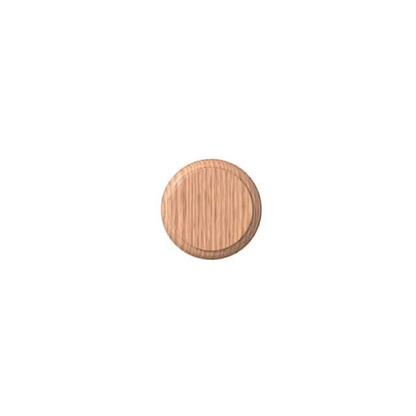 1 in. D x 4.56 in. W x 4.56 in. L Unfinished Red Oak Rosette