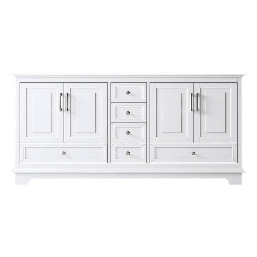 72" Double Freestanding Bathroom Vanity with Inset Paneling