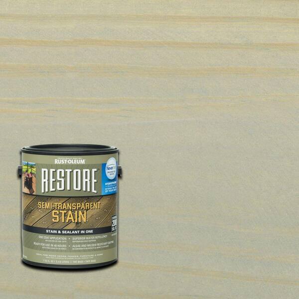 Rust-Oleum Restore 1 gal. Semi-Transparent Stain Gray with NeverWet