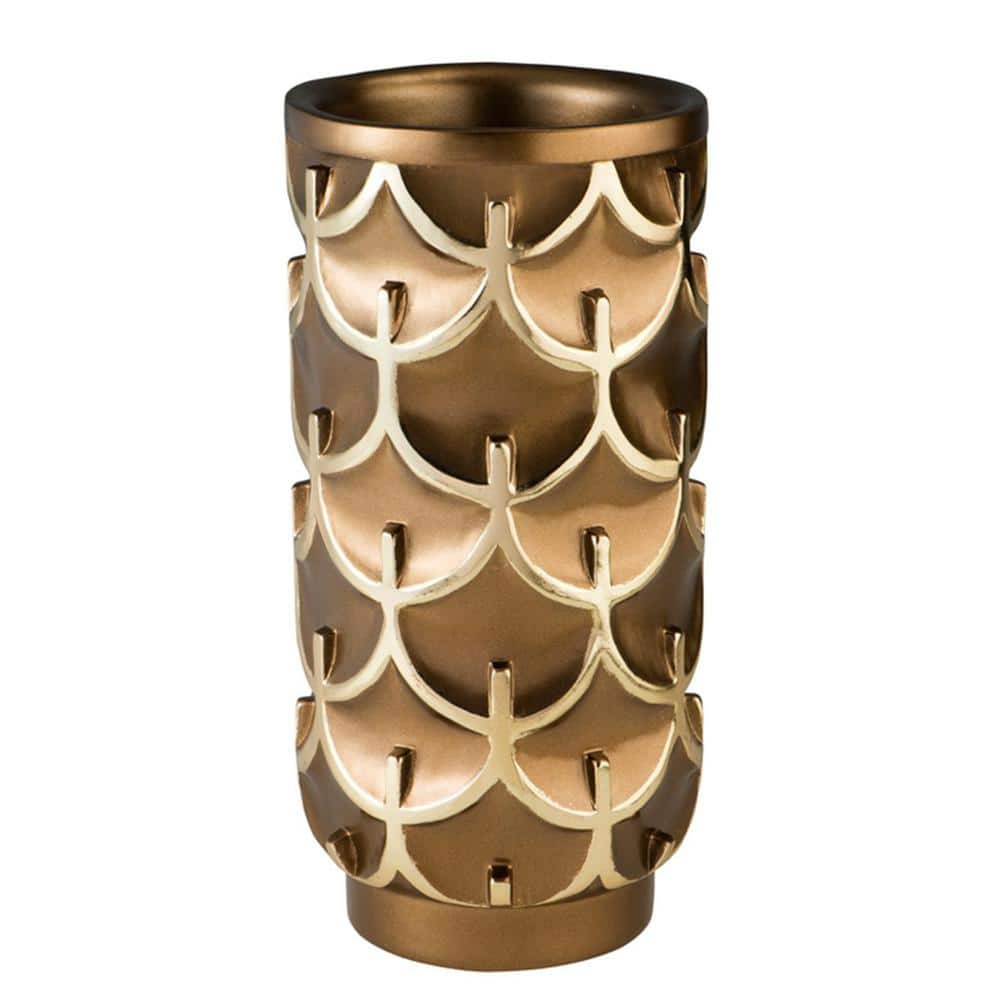 14.25 in. Gold Resin Cylinder Decorative Vase price history on PriceWatchPro