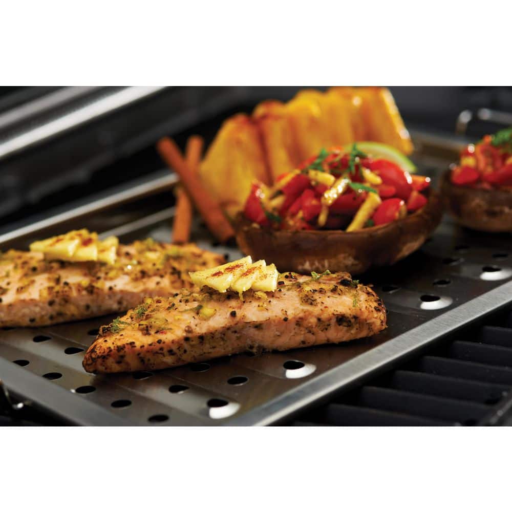 Silver Stainless Steel Rectangular Grill Topper, 16 x 11 in.
