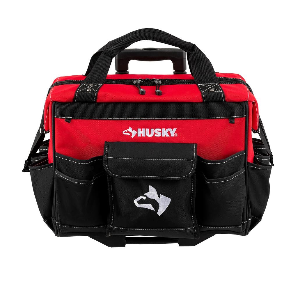 Husky 18 in. 18 Pocket Rolling Tool Bag HD65018-TH - The Home Depot