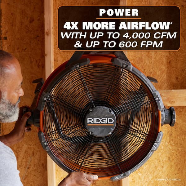 RIDGID - 18V Brushless Hybrid 18 in. Drum Fan (Tool Only)