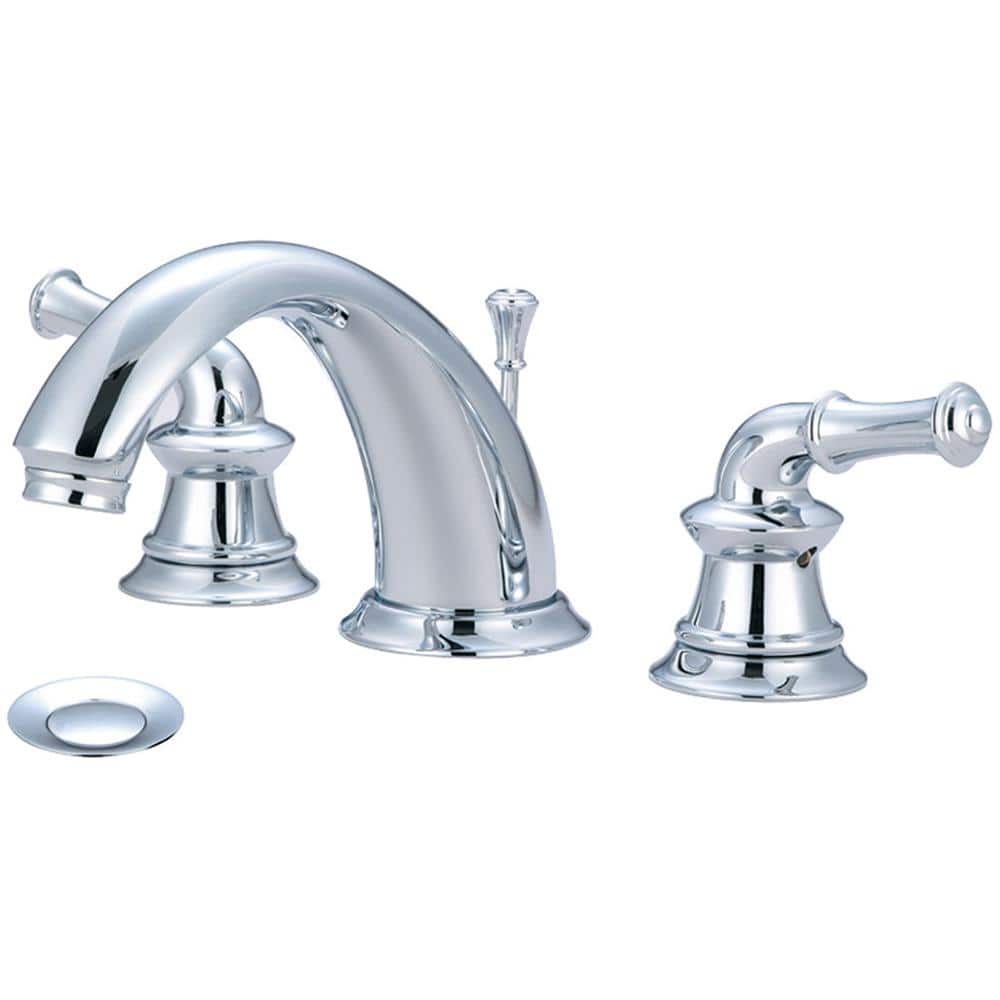 Pioneer Faucets Del Mar 8 in. Widespread 2-Handle Bathroom Faucet with Drain in Polished Chrome -  3DM200