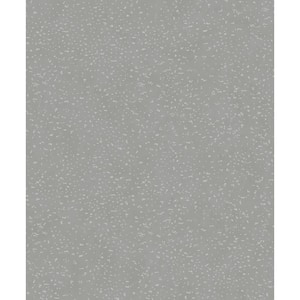 Lustre Collection Grey Embossed Abstract Spot Metallic Finish Paper on Non-Woven Non-Pasted Wallpaper Roll Sample