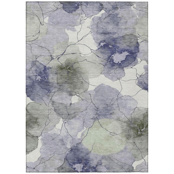 Chantille Machine Washable Indoor/Outdoor Abstract ACN2589 Lavender 8 ft. x 10 ft. Area Rug