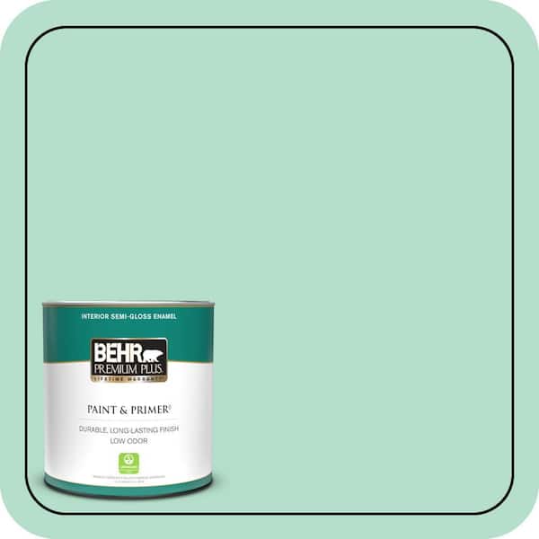 BEHR PREMIUM PLUS 1 qt. #MQ4-18 Free Spirit Semi-Gloss Enamel Low Odor Interior Paint & Primer