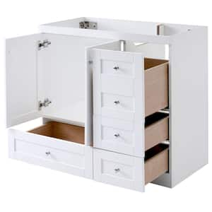 35 in. W x 17.7 in. D x 33.5 in. H Bath Vanity Cabinet without Top in White with 2-Doors and 4-Drawers