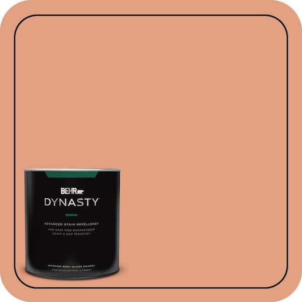 BEHR DYNASTY 1 qt. #230D-4 Pecos Spice Semi-Gloss Enamel Interior Stain-Blocking Paint and Primer