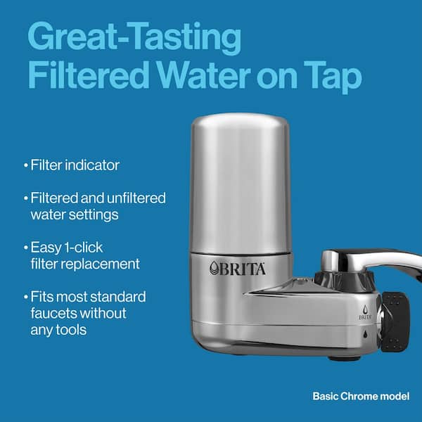Faucet Mount Tap Water Filtration System Filter Replacement Elite Cartridge, BPA Free, Reduces Lead
