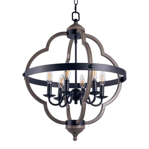 Pia Ricco 6 Light Matte Black And Anchor Grey Oak Candle Style Empire Chandelier With Rope Accents 1jay Lp11888301 Pia Ricco 6 Light Matte Black And, Large Rope Orb Chandelier For Foyer