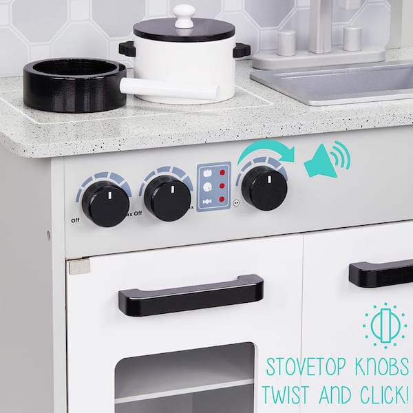 Lil Jumbl Play Kitchen Set for Kids, Toddler Kitchen Playset - Hearts