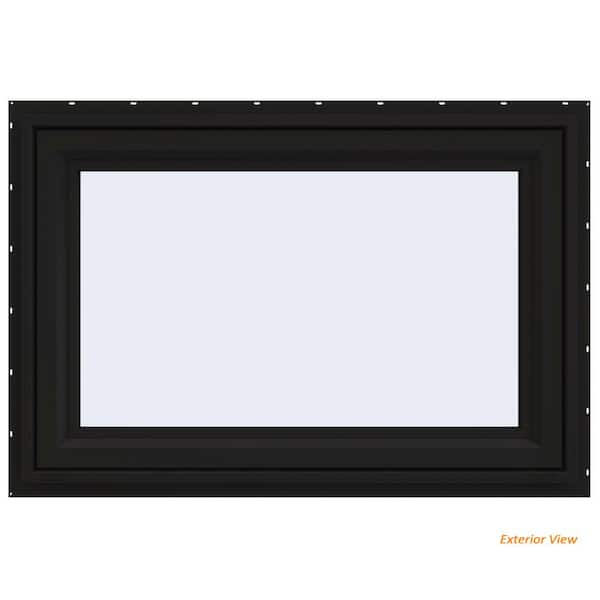 JELD-WEN 36 in. x 30 in. V-4500 Series Black FiniShield Vinyl