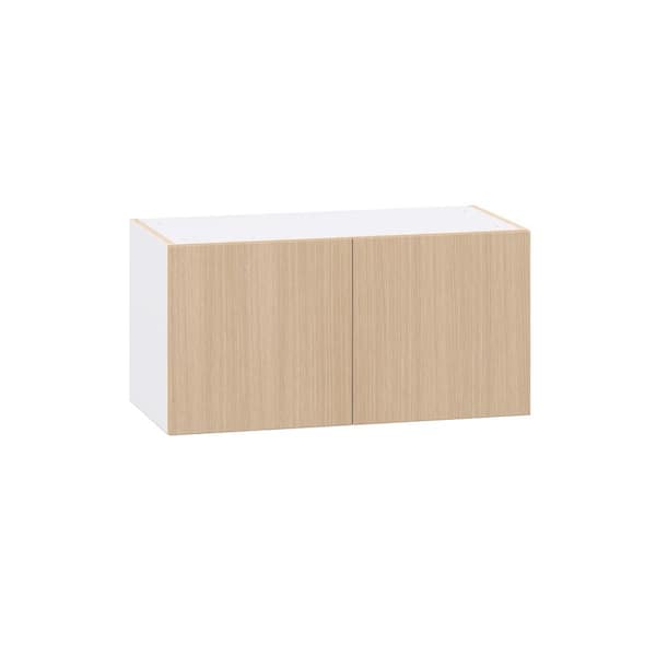 Timberline Mojavi Oak Slab Assembled Wall Bridge Kitchen Cabinet (30 in. W x 15 in. H x 14 in. D)