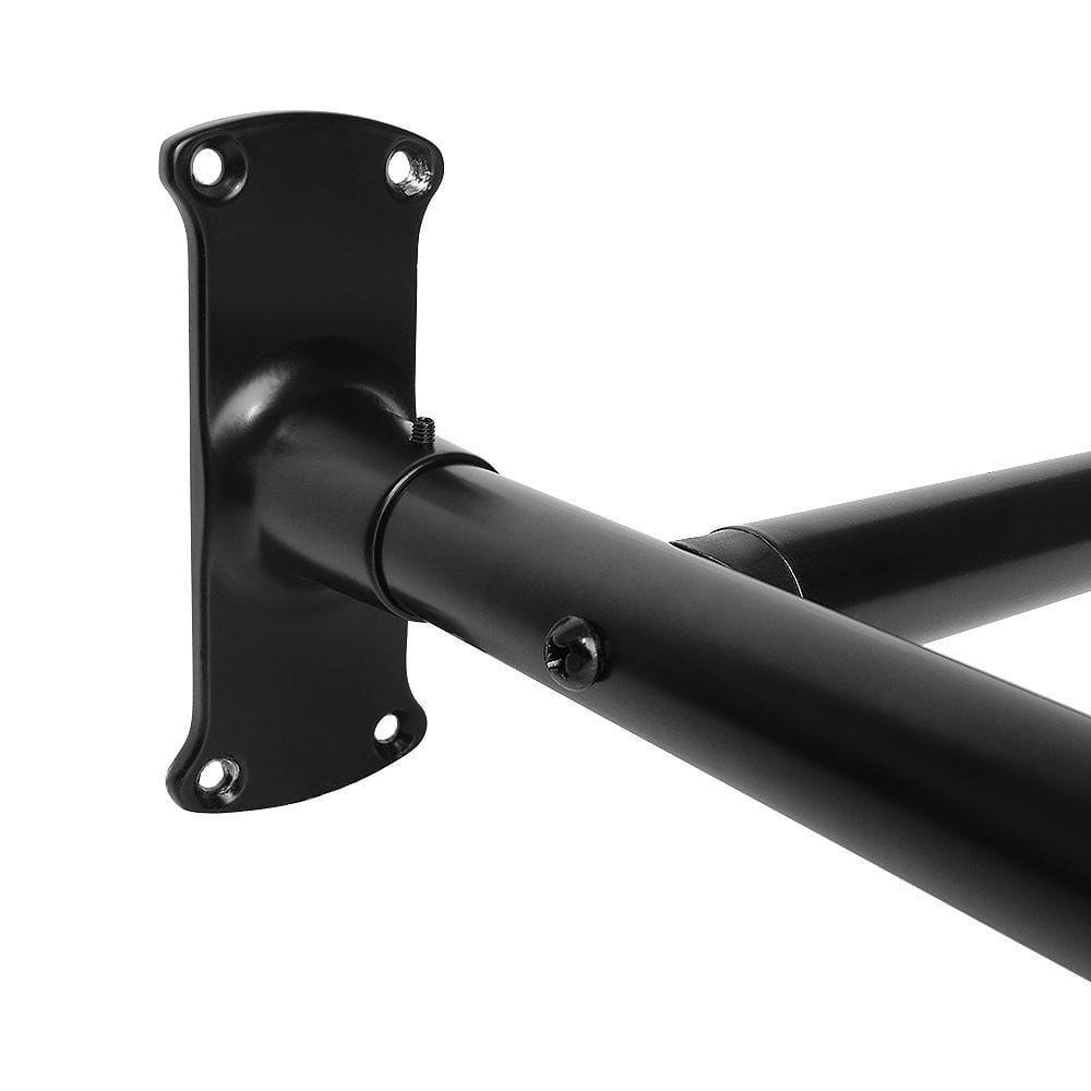60 in. Matte Black Rustproof Aluminum D-Shaped Ceiling Mounted Shower Rod with White Liner