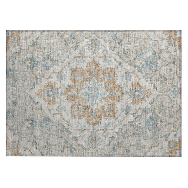 Chantille Machine Washable Indoor/Outdoor Abstract ACN3027 Taupe 3 ft. x 4 ft. Area Rug