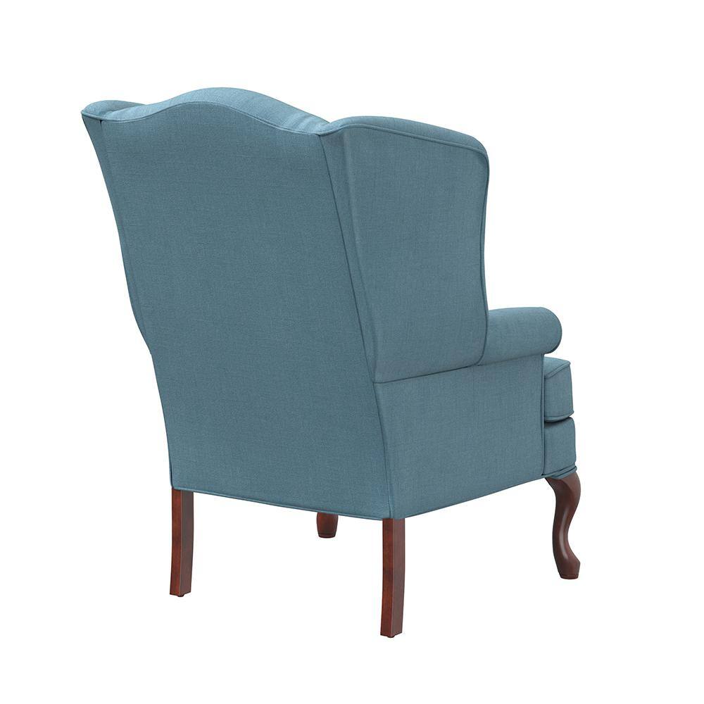 Traditional Erin Wingback Handcrafted Accent Chair in Blue