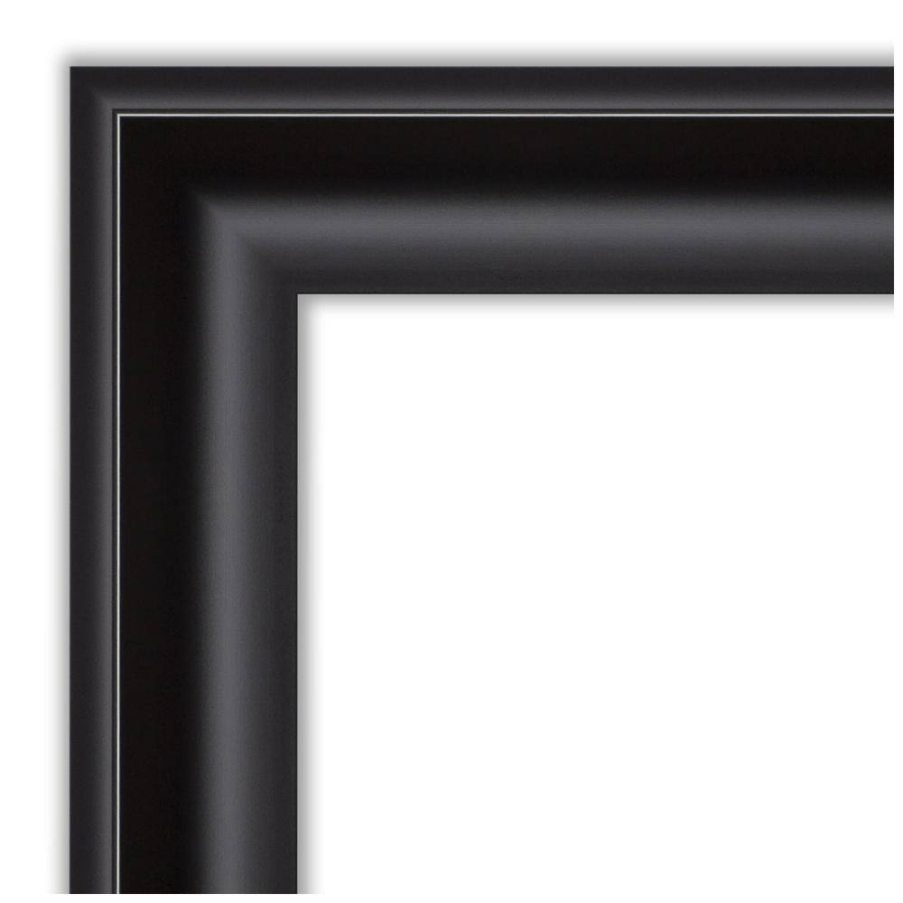 Black Beveled Rectangular Wall Mirror with Polystyrene Frame