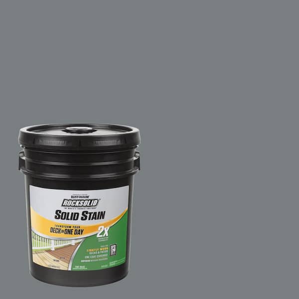 Rust-Oleum RockSolid 5 gal. Gray Exterior 2X Solid Stain