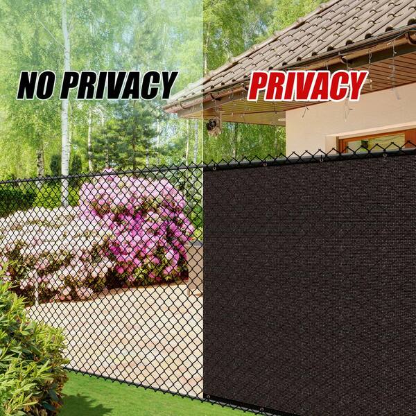 Brown Custom 12' FT Fabric Roll Sail Cloth Fence Outdoor Windscreen Privacy Mesh