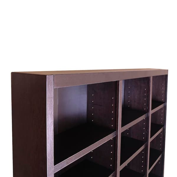 Concepts In Wood 84 in. Espresso Wood 18-shelf Standard Bookcase